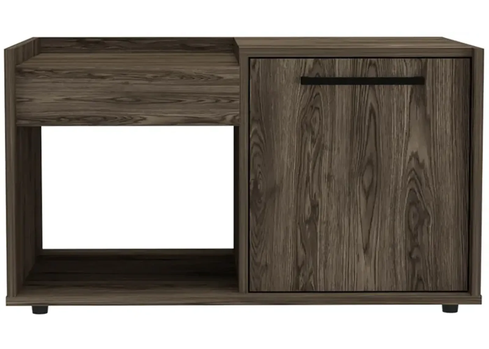 Tualatin 2 Shelf Coffee Table Dark Walnut