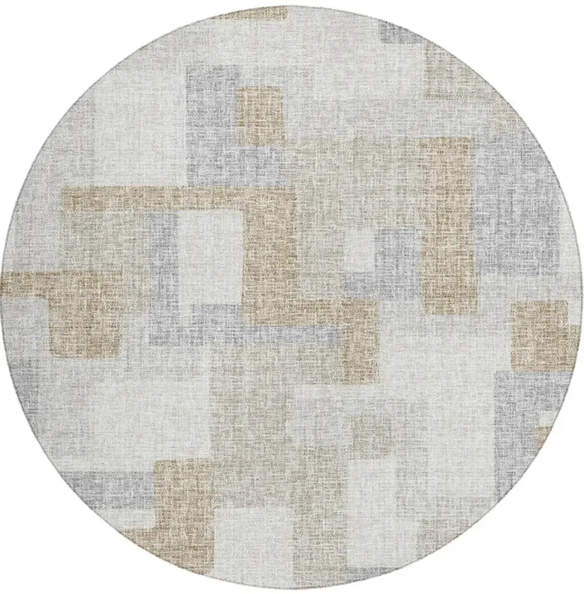 Portico PO3 Ivory 8' Round Rug