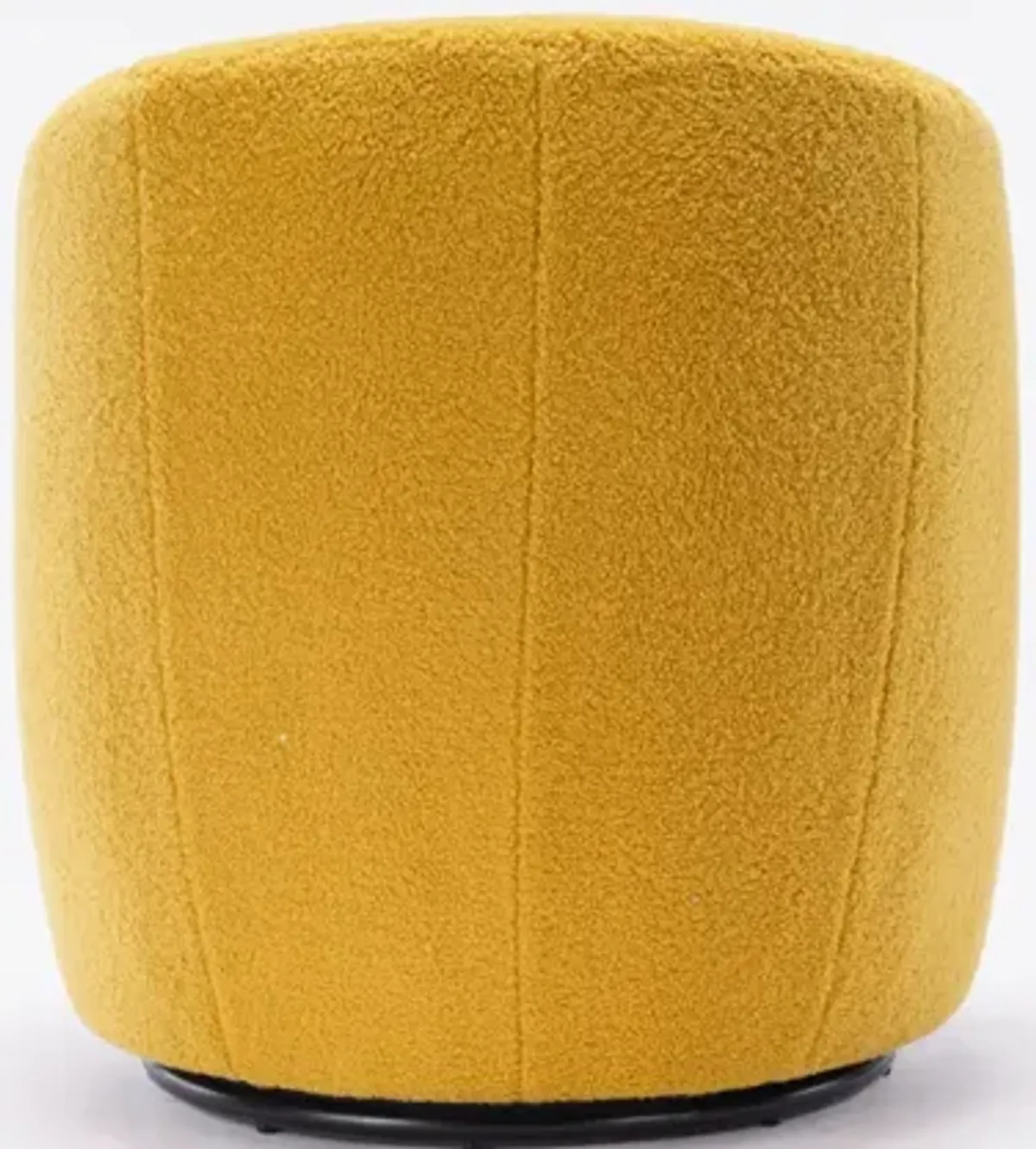 Teddy Fabric Swivel Accent Armchair Barrel Chair With Powder Coating Metal Ring