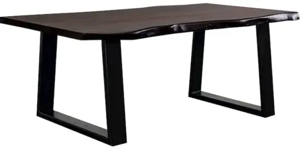 Porter Designs Manzanita Live Edge Solid Sheesham Wood Coffee Table, Gray