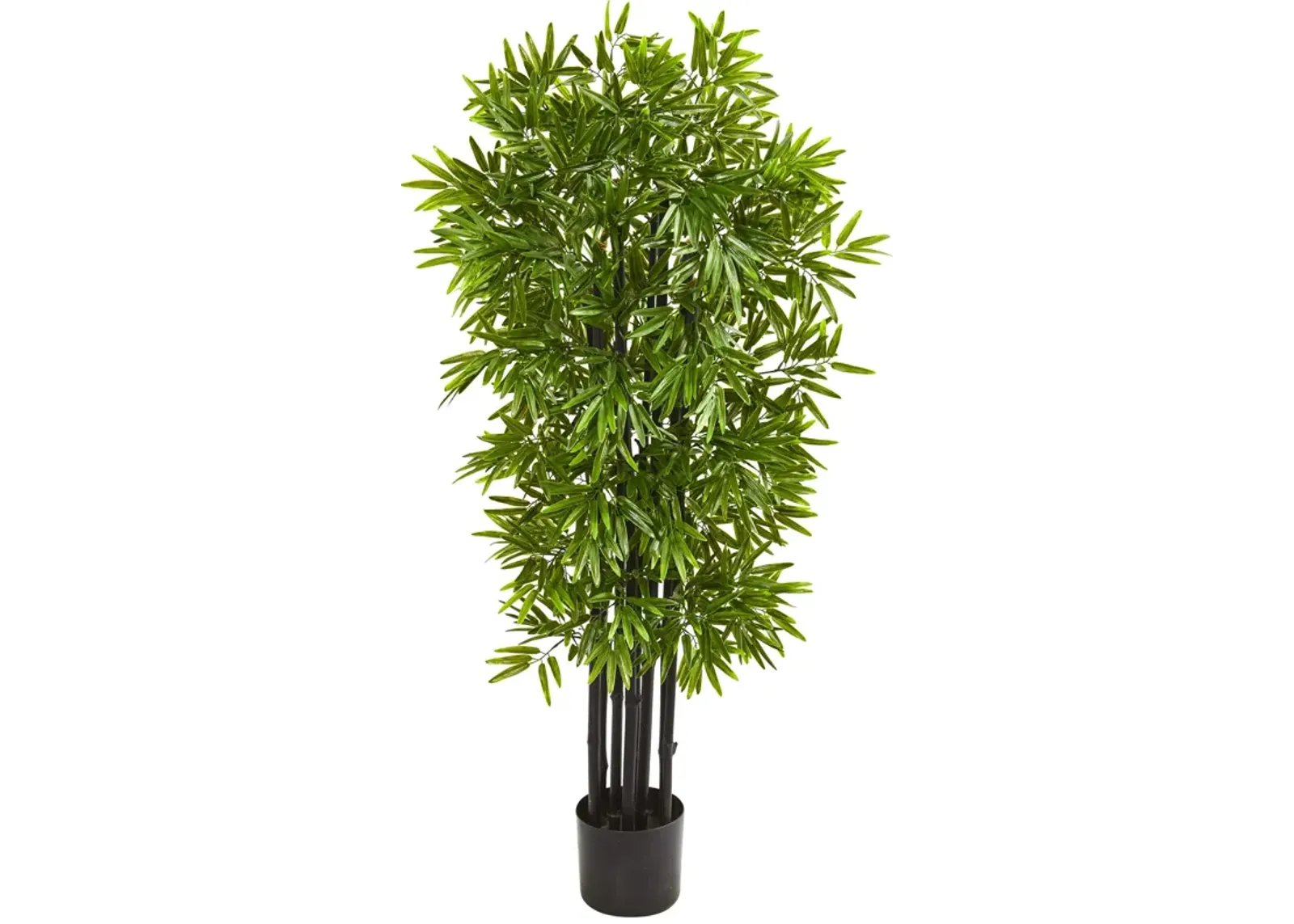 HomPlanti 51 Inches Bamboo Artificial Tree with Black Trunks UV Resistant (Indoor/Outdoor)