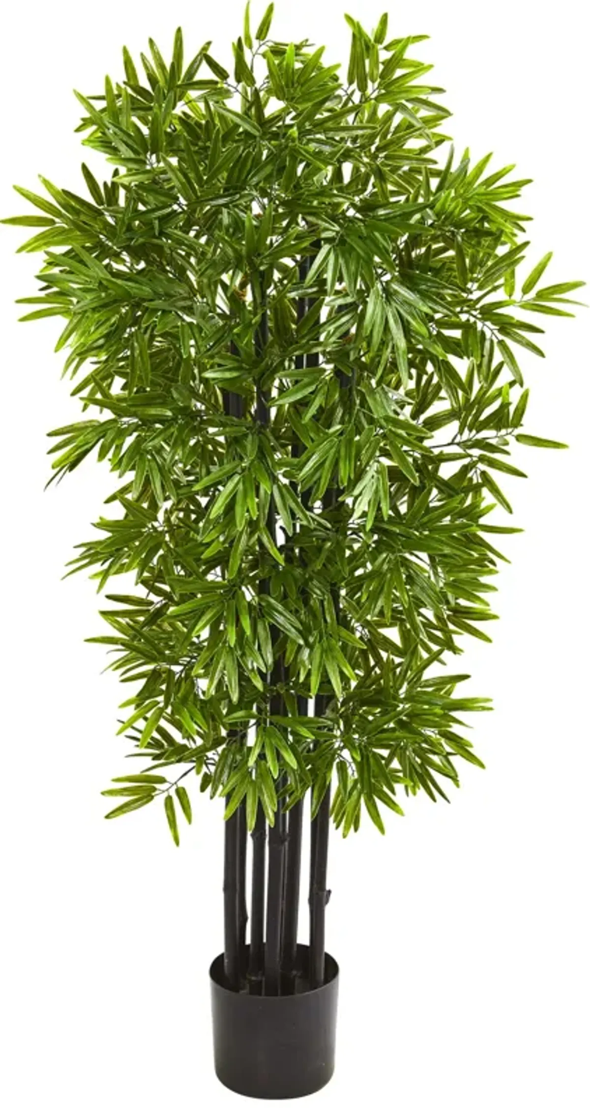 HomPlanti 51 Inches Bamboo Artificial Tree with Black Trunks UV Resistant (Indoor/Outdoor)