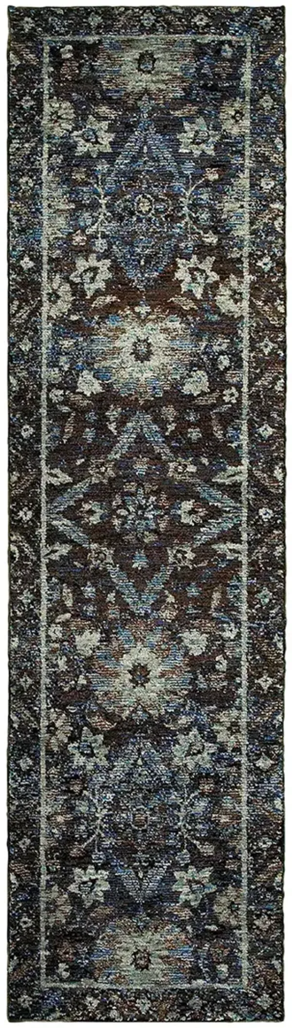 Andorra 2'6" x 12' Navy Rug