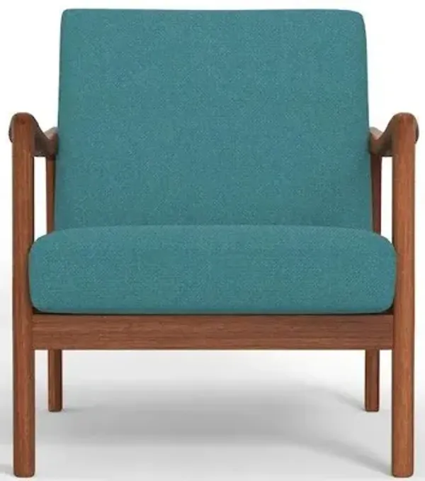 Zephyr Lounge Chair, Turquoise