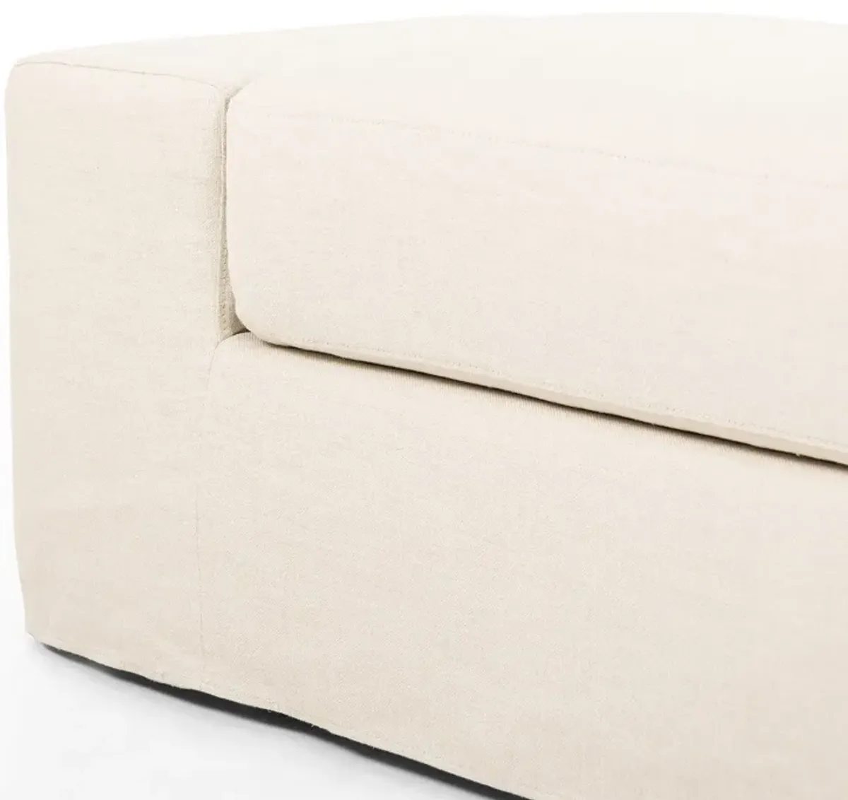 Wide Arm Slipcover Accent Bench