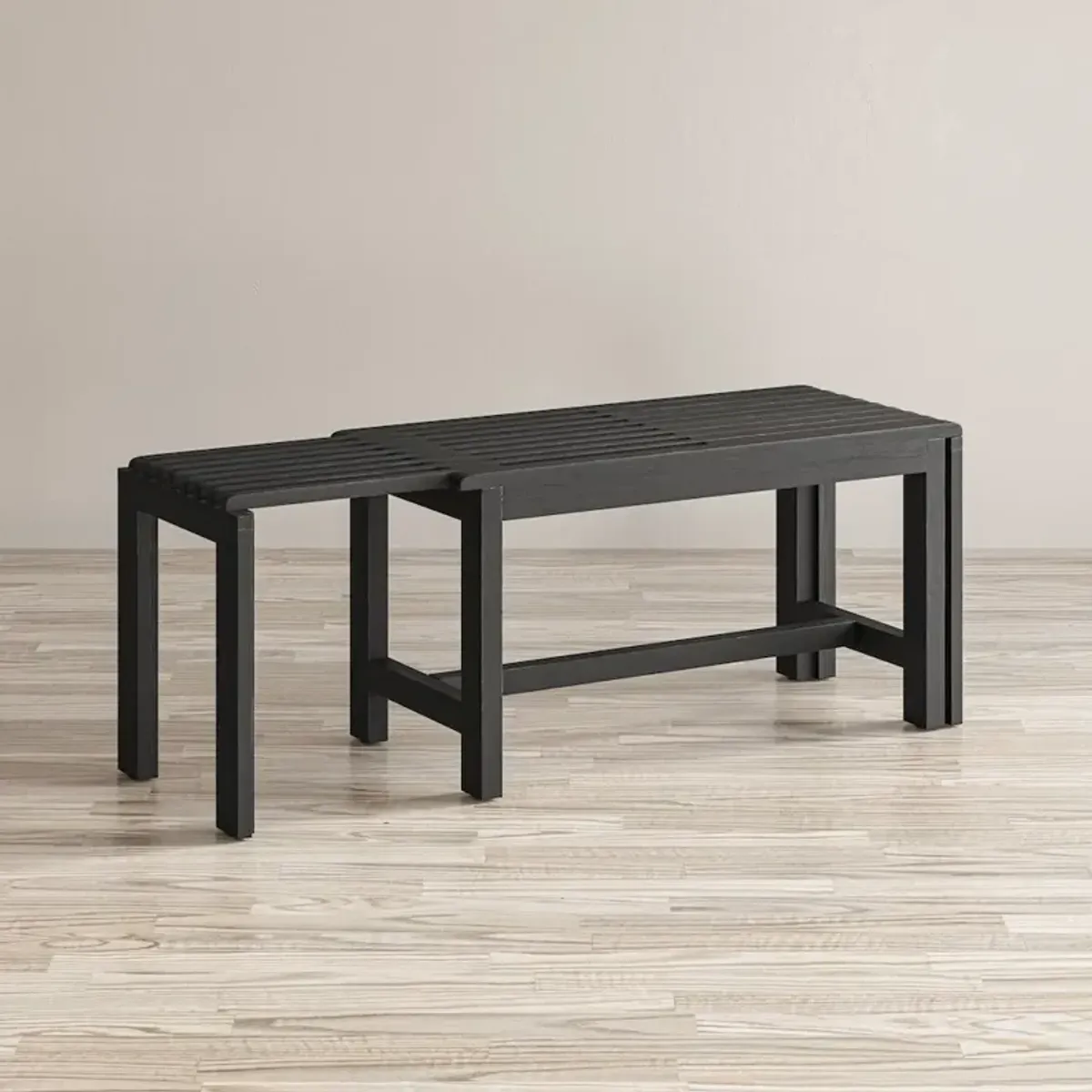 Jofran Bradford Modern Extendable Solid Mango Hardwood Bench