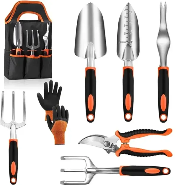 AT1nTen Garden Tool Set with Non Slip Rubber Grip