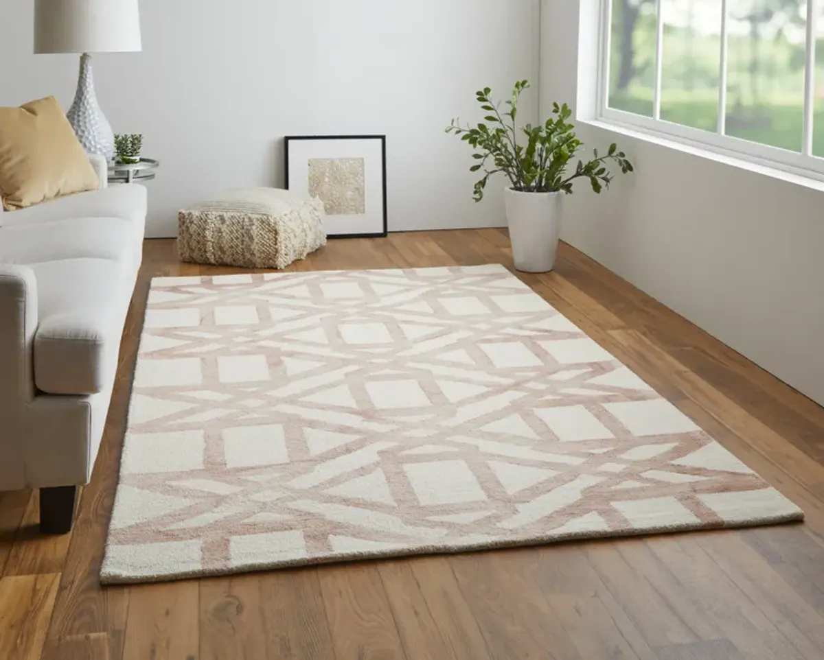 Lorrain 8571F Ivory/Pink/Tan 3'6" x 5'6" Rug