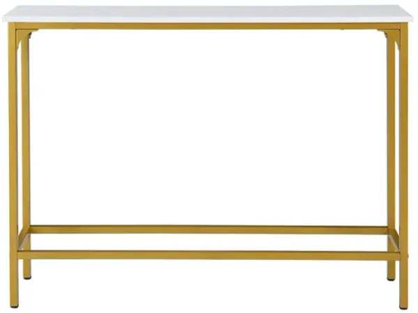 Carolina Living Slim Console Table - White/Gold