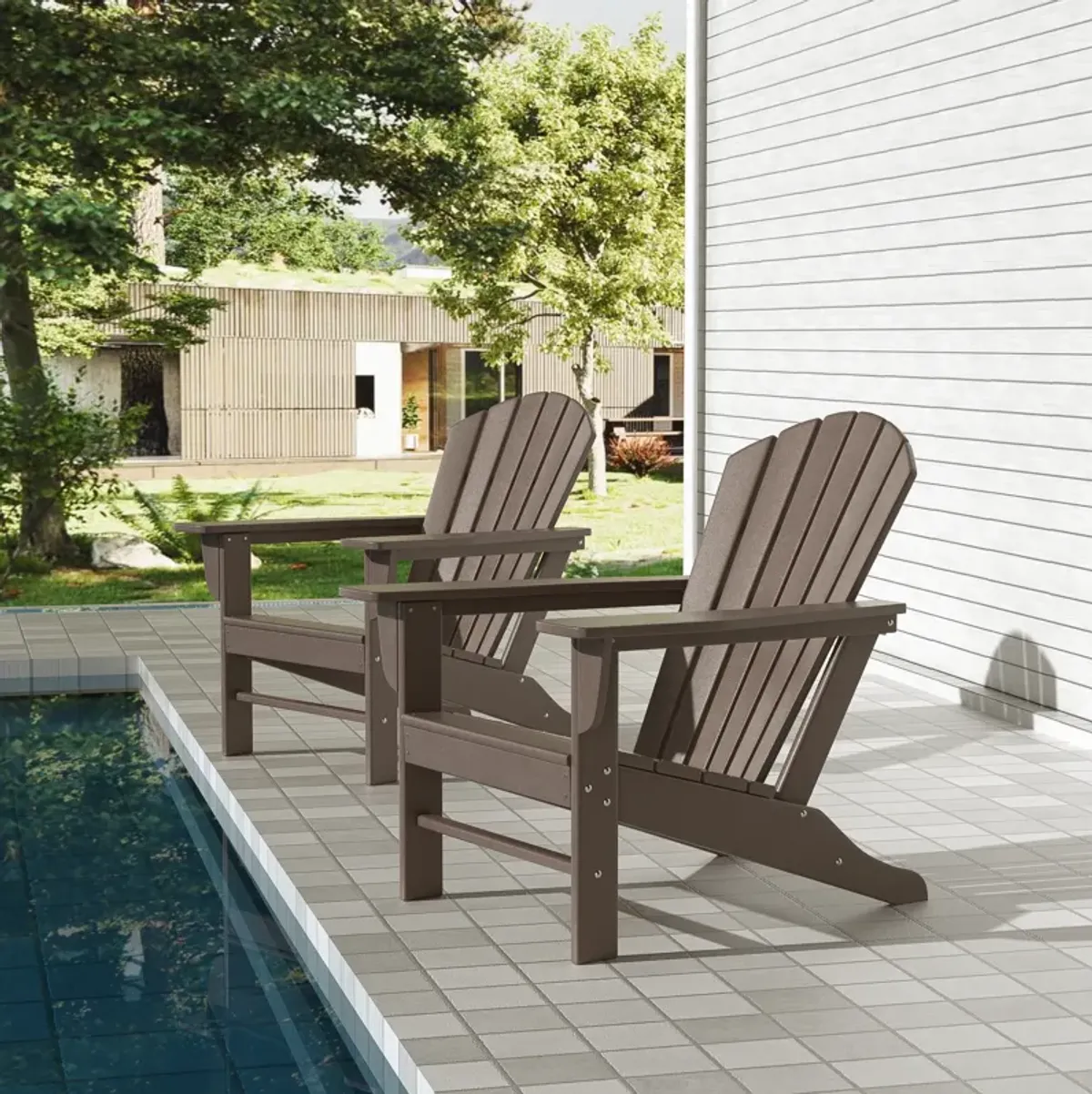 WestinTrends Outdoor Patio Adirondack Chair (Set of 2)