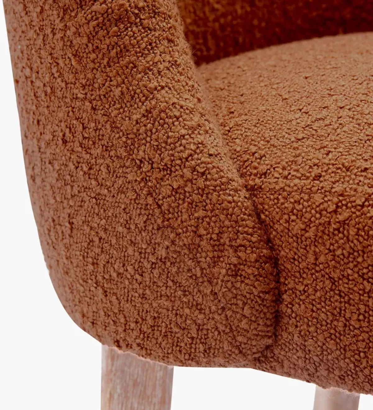 WestinTrends Genevieve Mid-Century Modern Upholstered Boucle Dining Chair