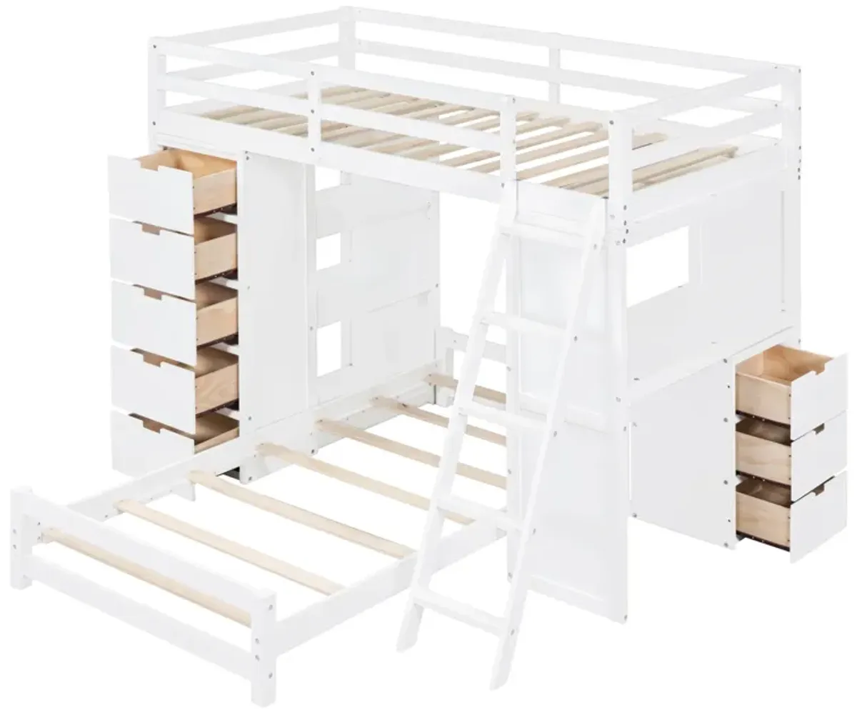 Merax Bunk Bed with LED Light