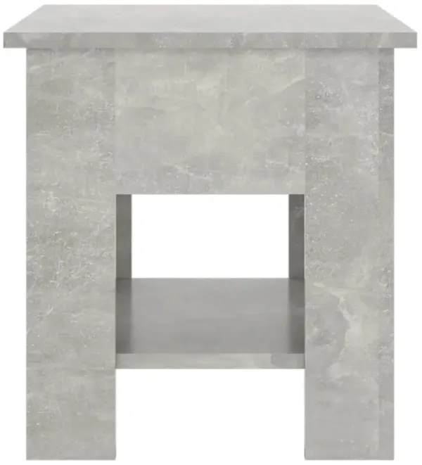 vidaXL Coffee Table Concrete Gray 15.7"x15.7"x16.5" Engineered Wood