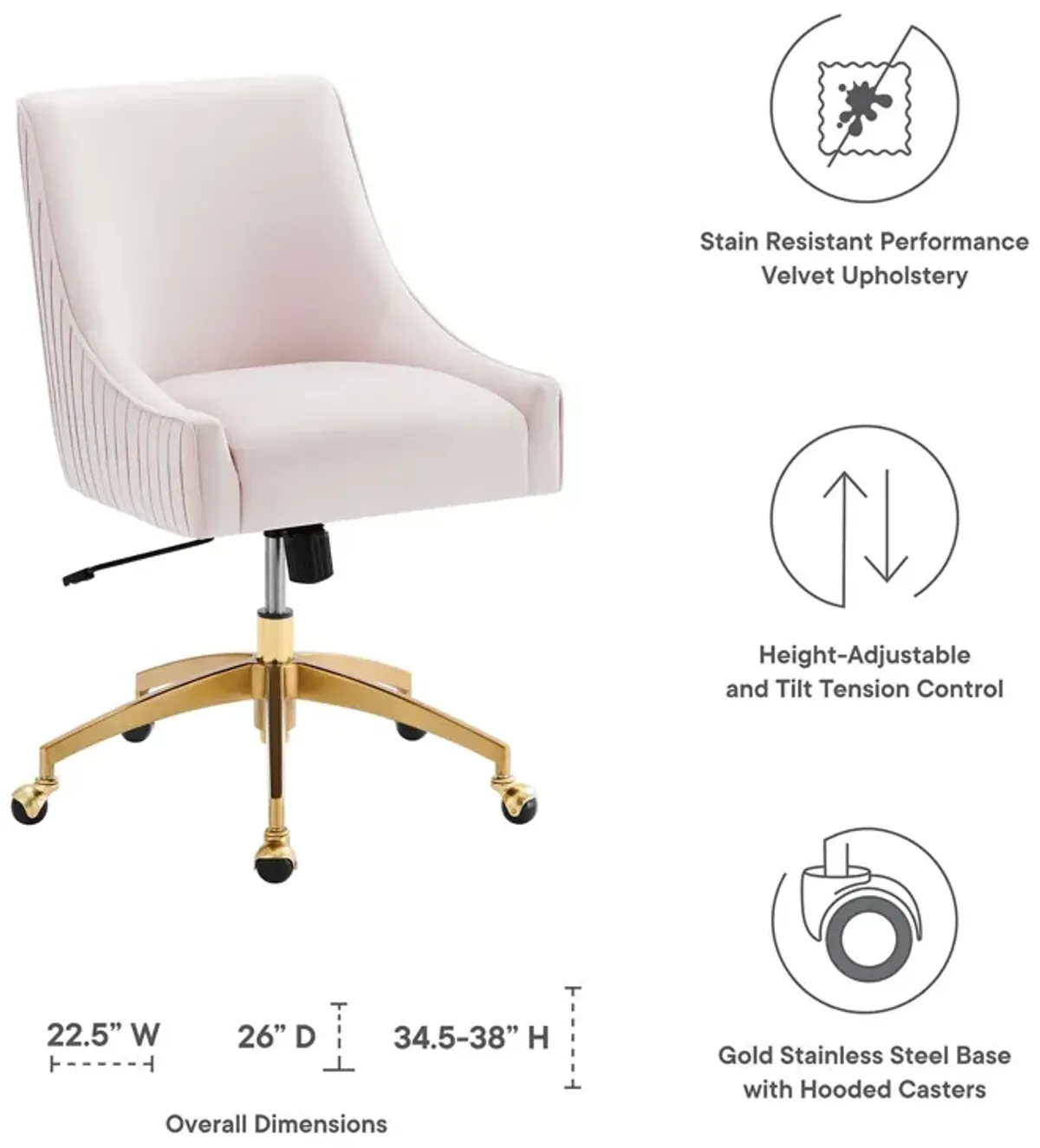 Modway Furniture - Discern Performance Velvet Office Chair