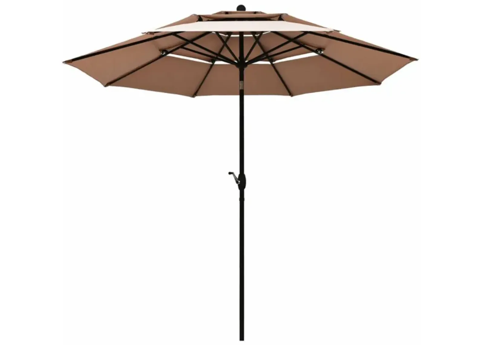 Hivvago 10 Feet 3 Tier Outdoor Patio Umbrella with Double Vented