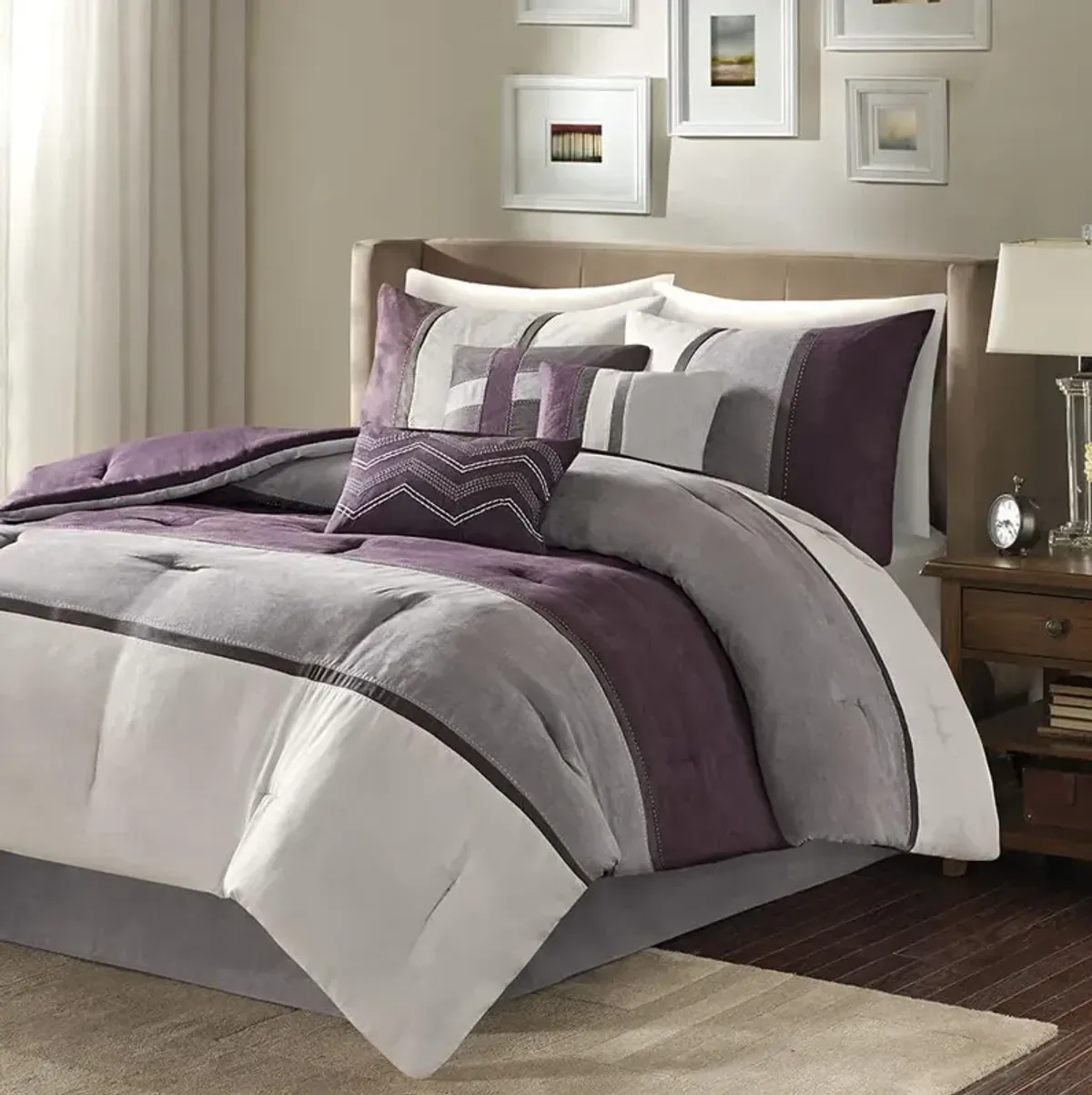 Belen Kox 7-Piece Polyester Faux Suede Comforter Set, Belen Kox