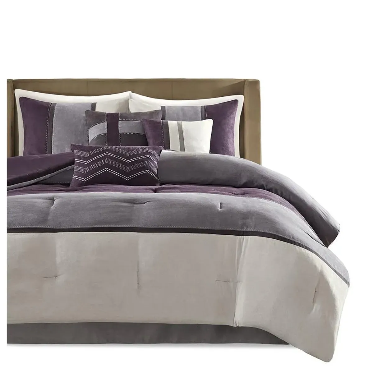 Belen Kox 7-Piece Polyester Faux Suede Comforter Set, Belen Kox