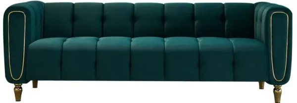 Modern Velvet Sofa For Living Room Green Color