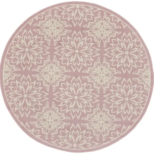 Jubilant JUB06 Ivory/Pink 8'6" x 12' Rug