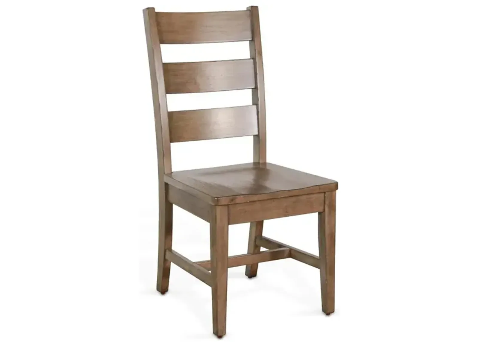 Sunny Designs Ladderback Chair with Stretchers, Wood Seat