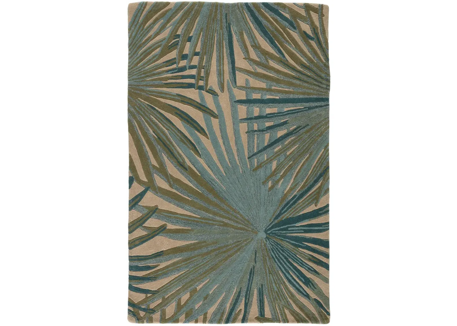 Coastal Seaside Palmetto Blue 8' x 11' Rug