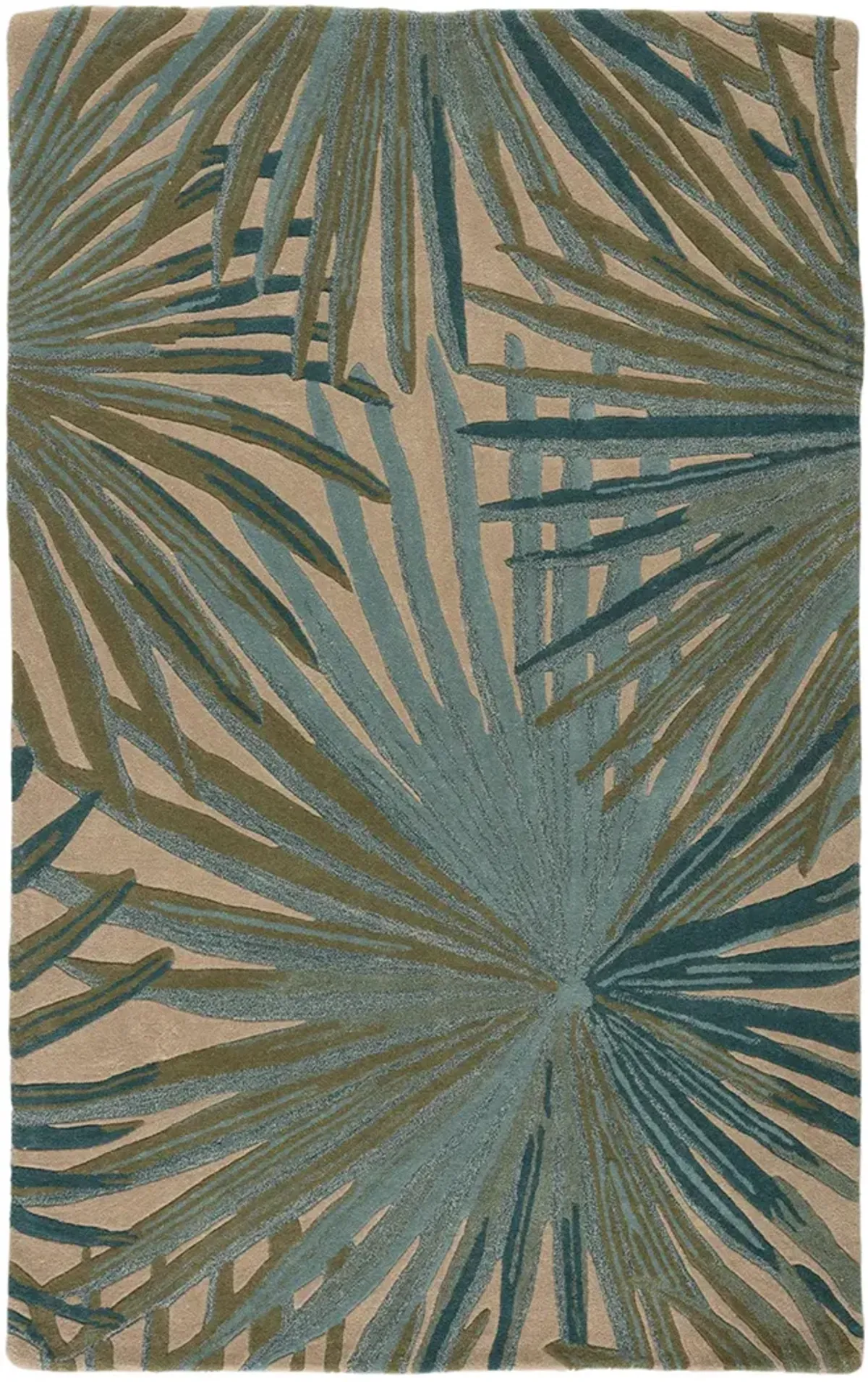 Coastal Seaside Palmetto Blue 8' x 11' Rug