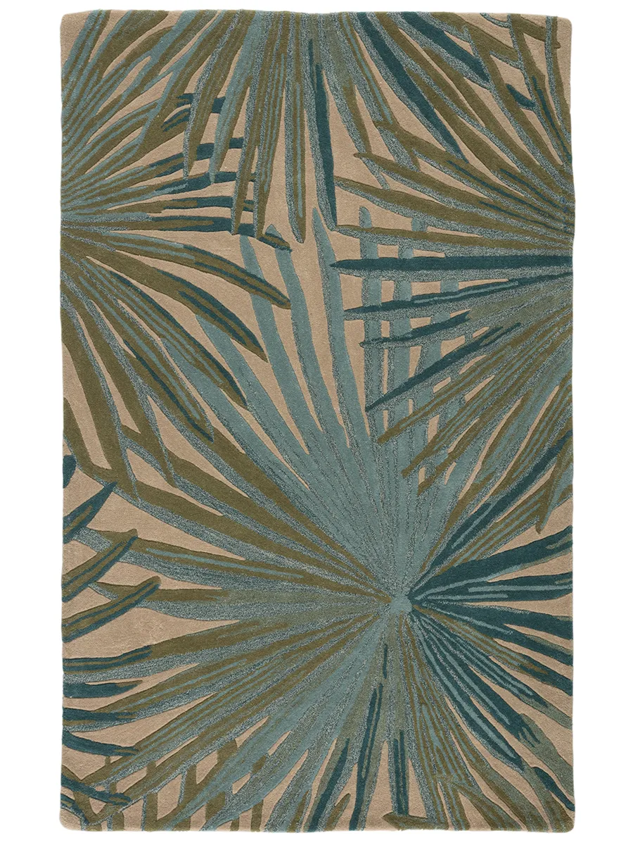 Coastal Seaside Palmetto Blue 8' x 11' Rug