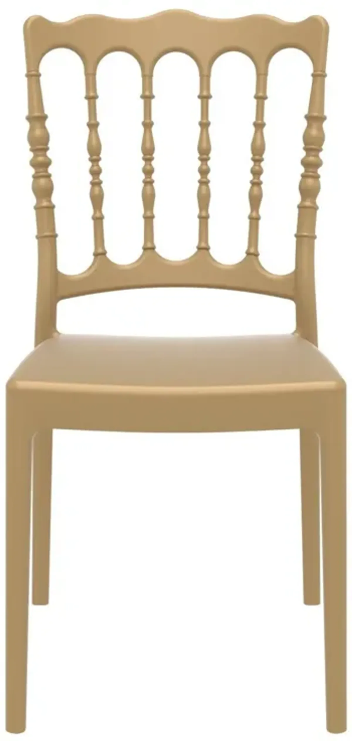 36" Gold Stackable Outdoor Patio Dining Chair