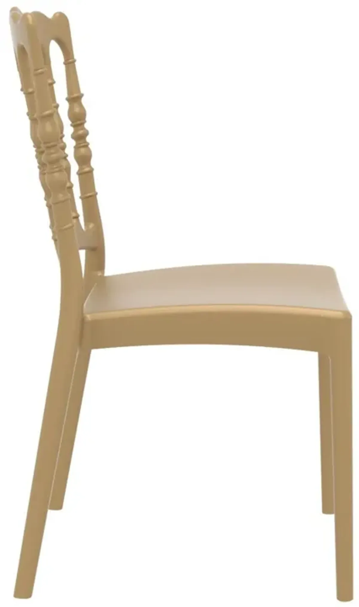 36" Gold Stackable Outdoor Patio Dining Chair