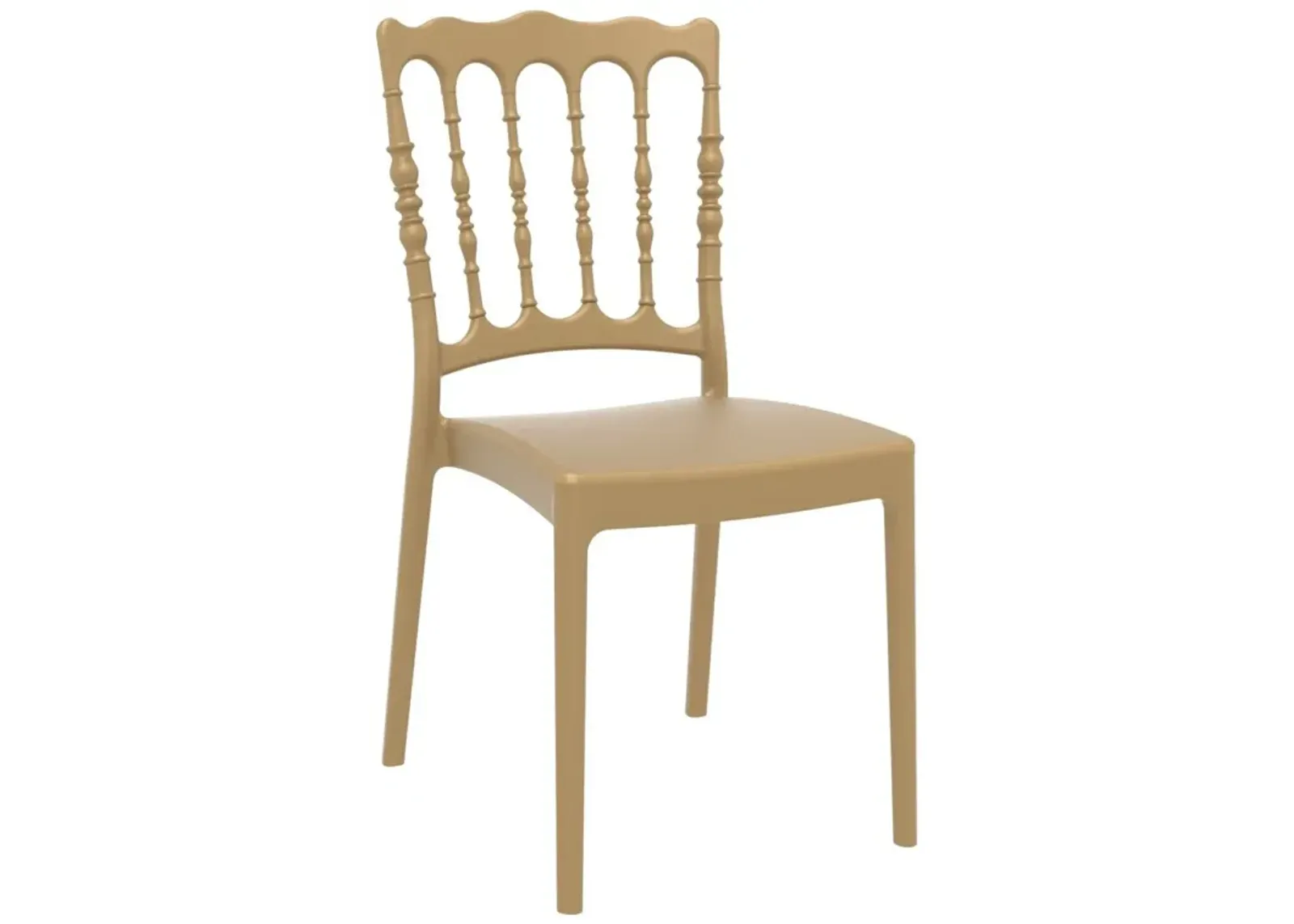 36" Gold Stackable Outdoor Patio Dining Chair