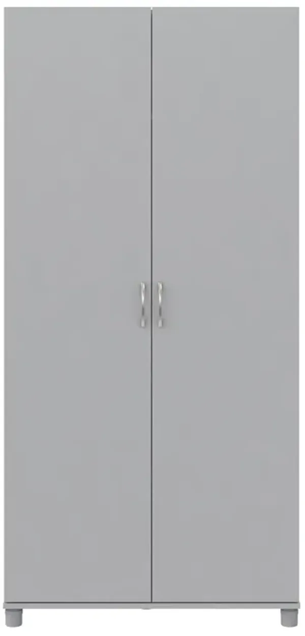 RealRooms Basin 36" 2 Door Utility Storage Cabinet, Black