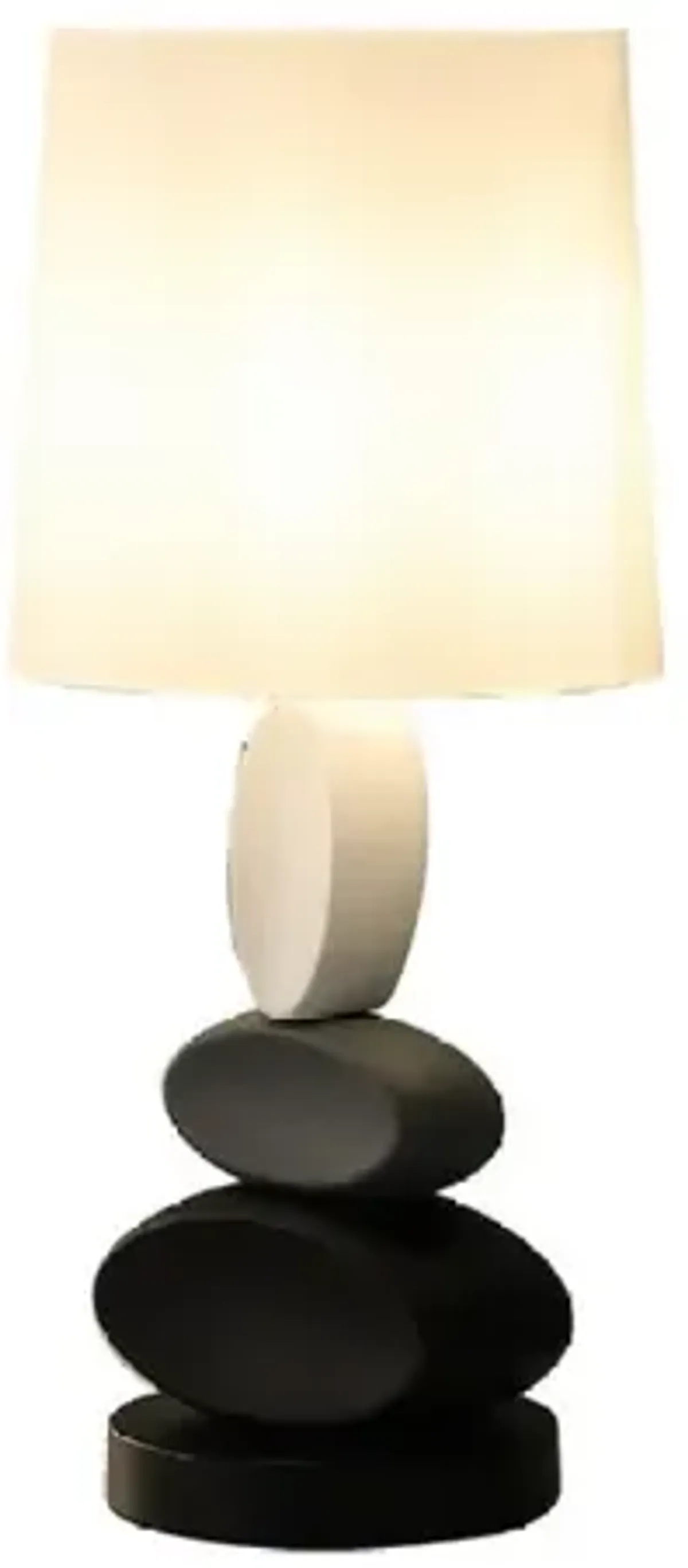 19" In Coastal Como Modern Stacked Tablets Metal Table Lamp