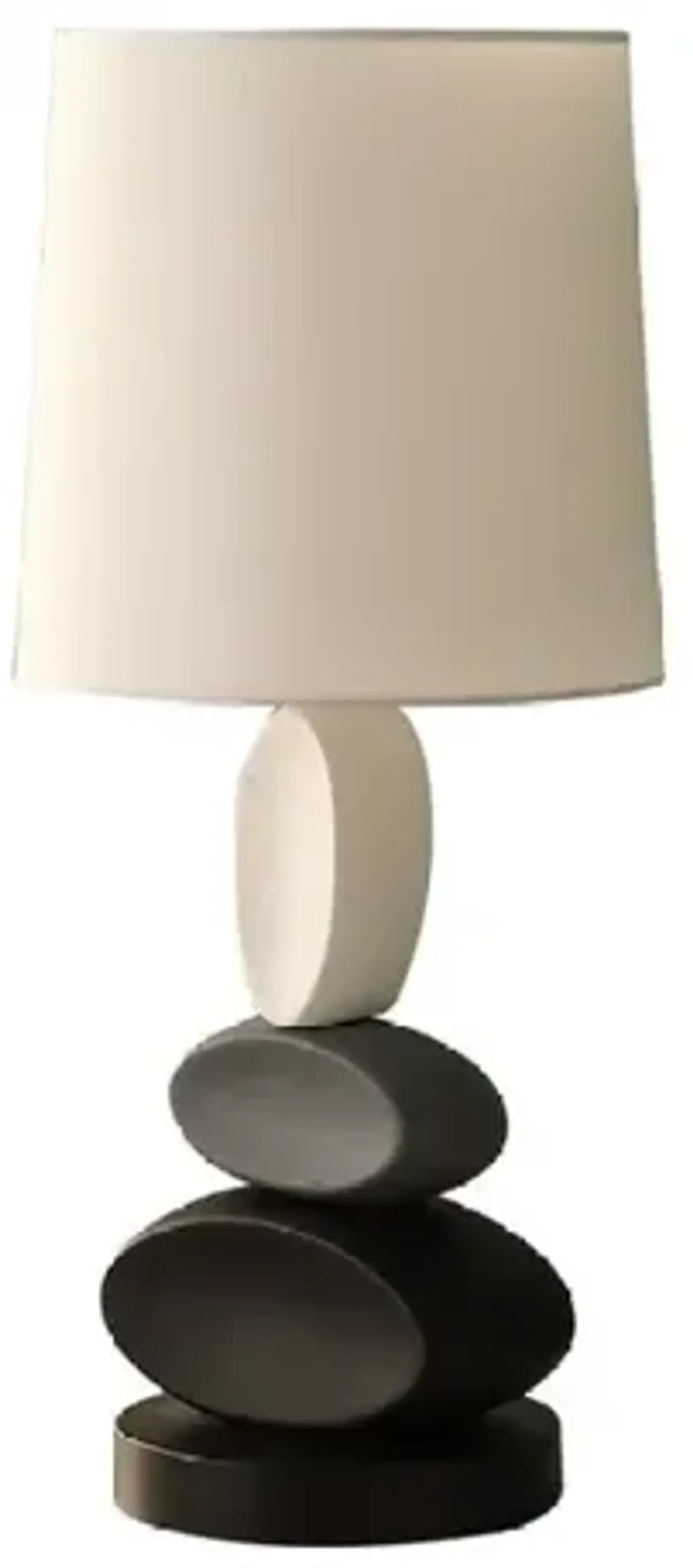 19" In Coastal Como Modern Stacked Tablets Metal Table Lamp