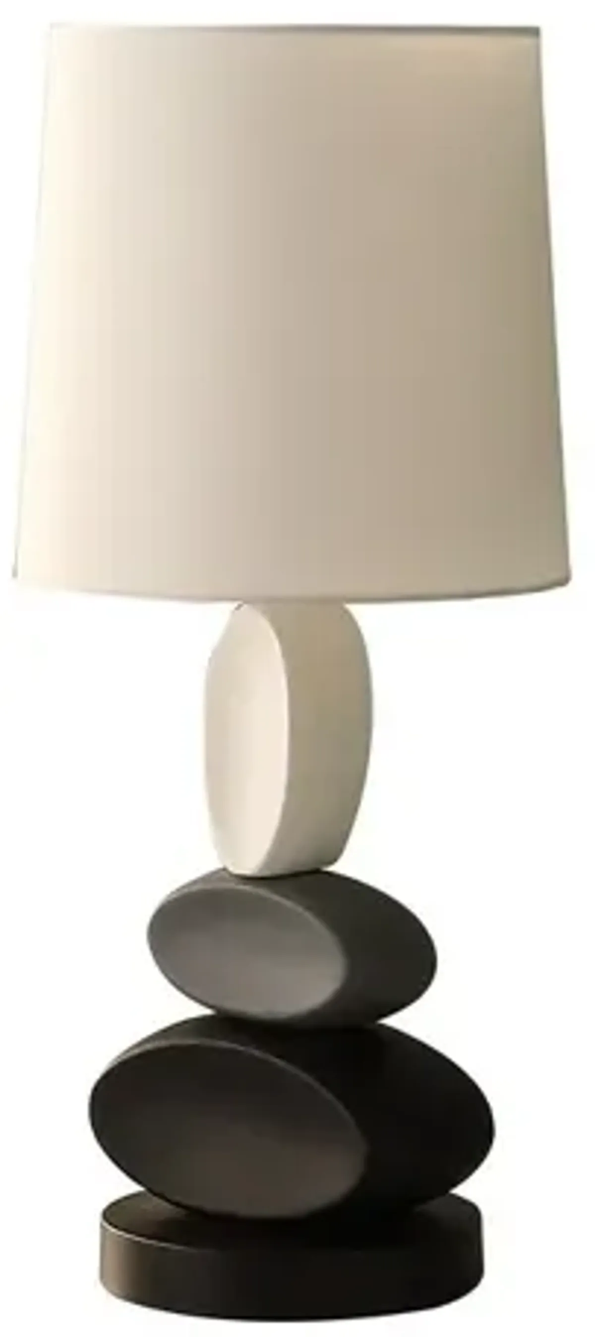 19" In Coastal Como Modern Stacked Tablets Metal Table Lamp