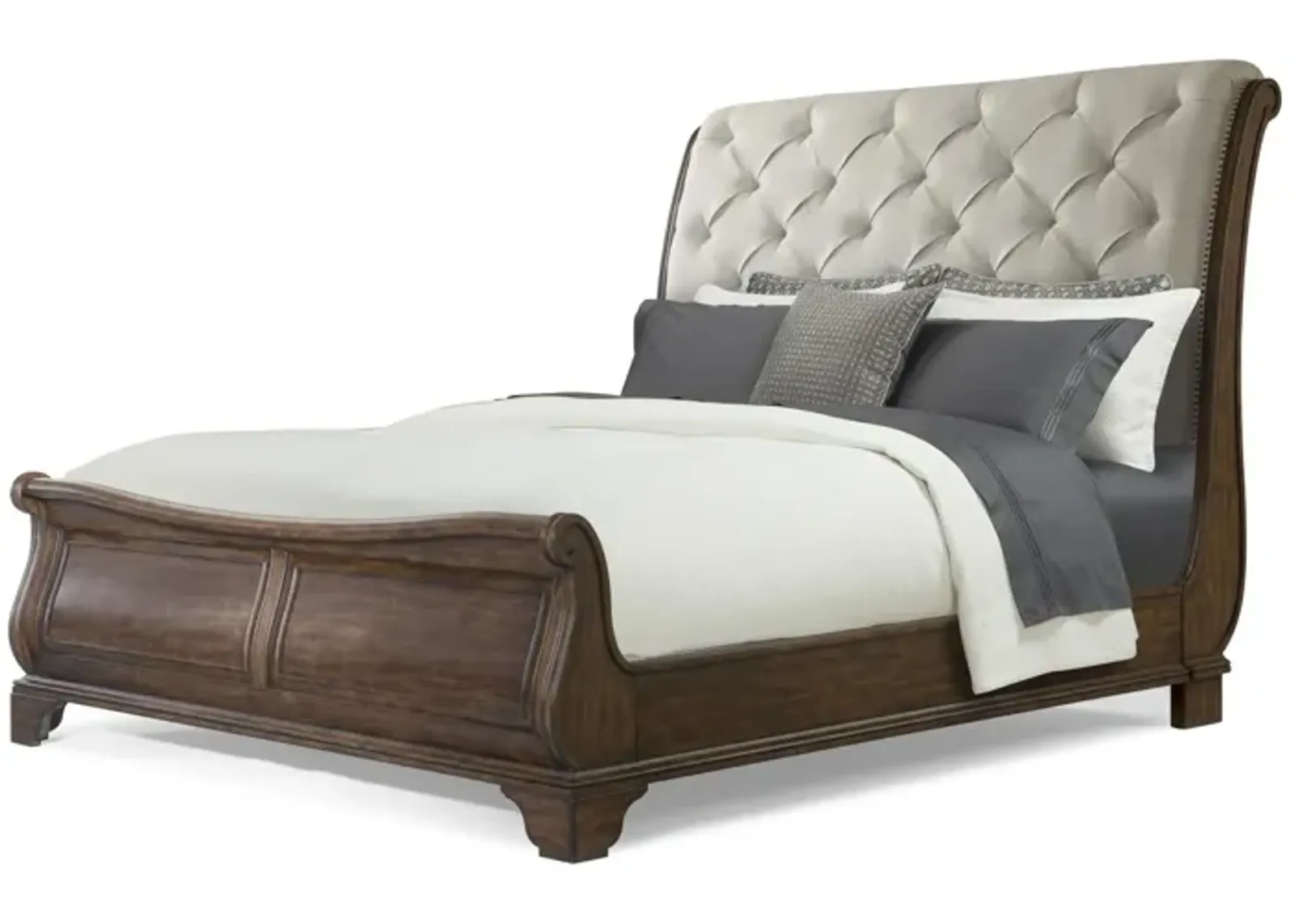 Trisha Yearwood Dottie Upholstered Queen Sleigh Bed