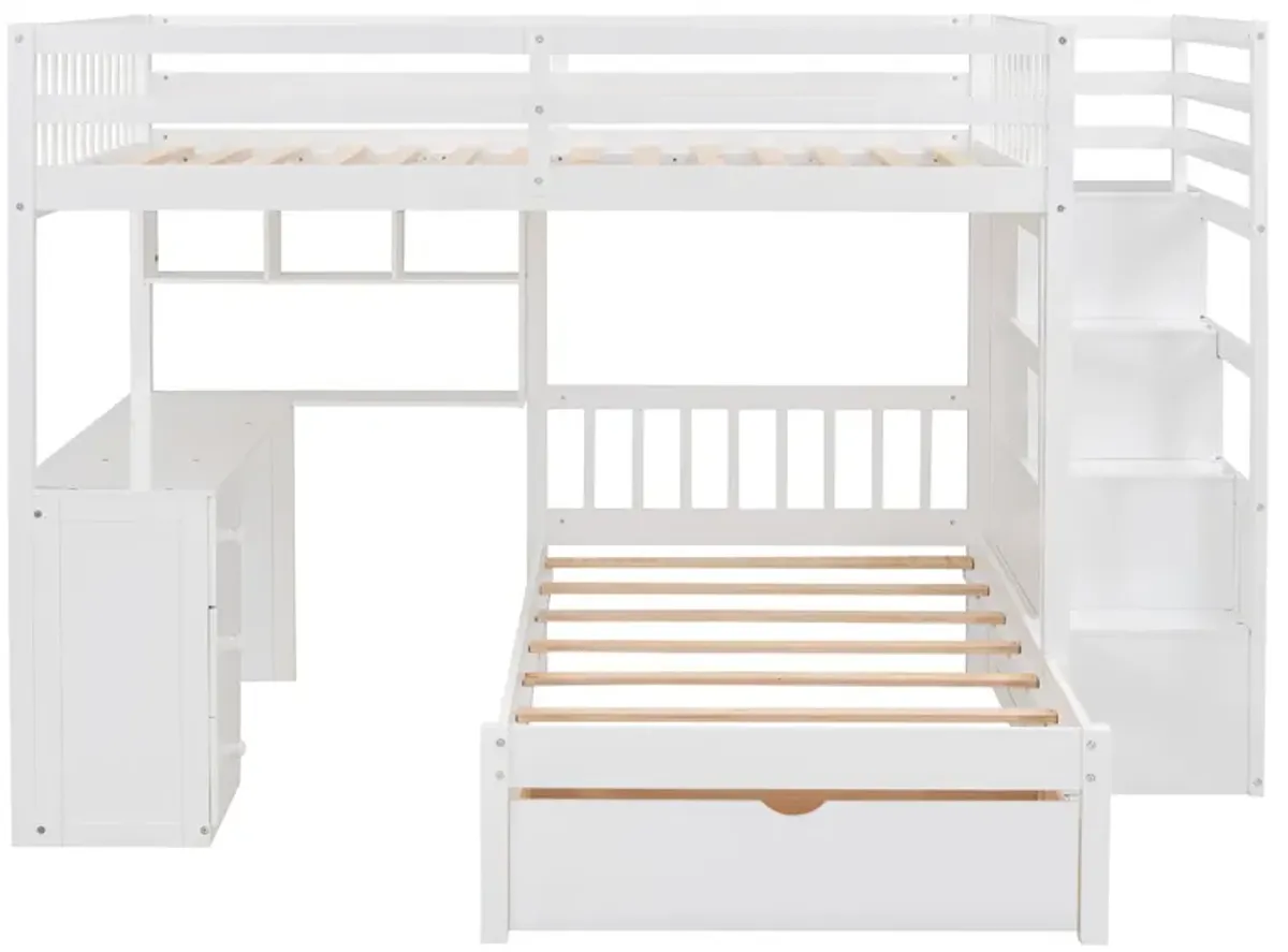 Merax Bunk Bed with Storage Staircase