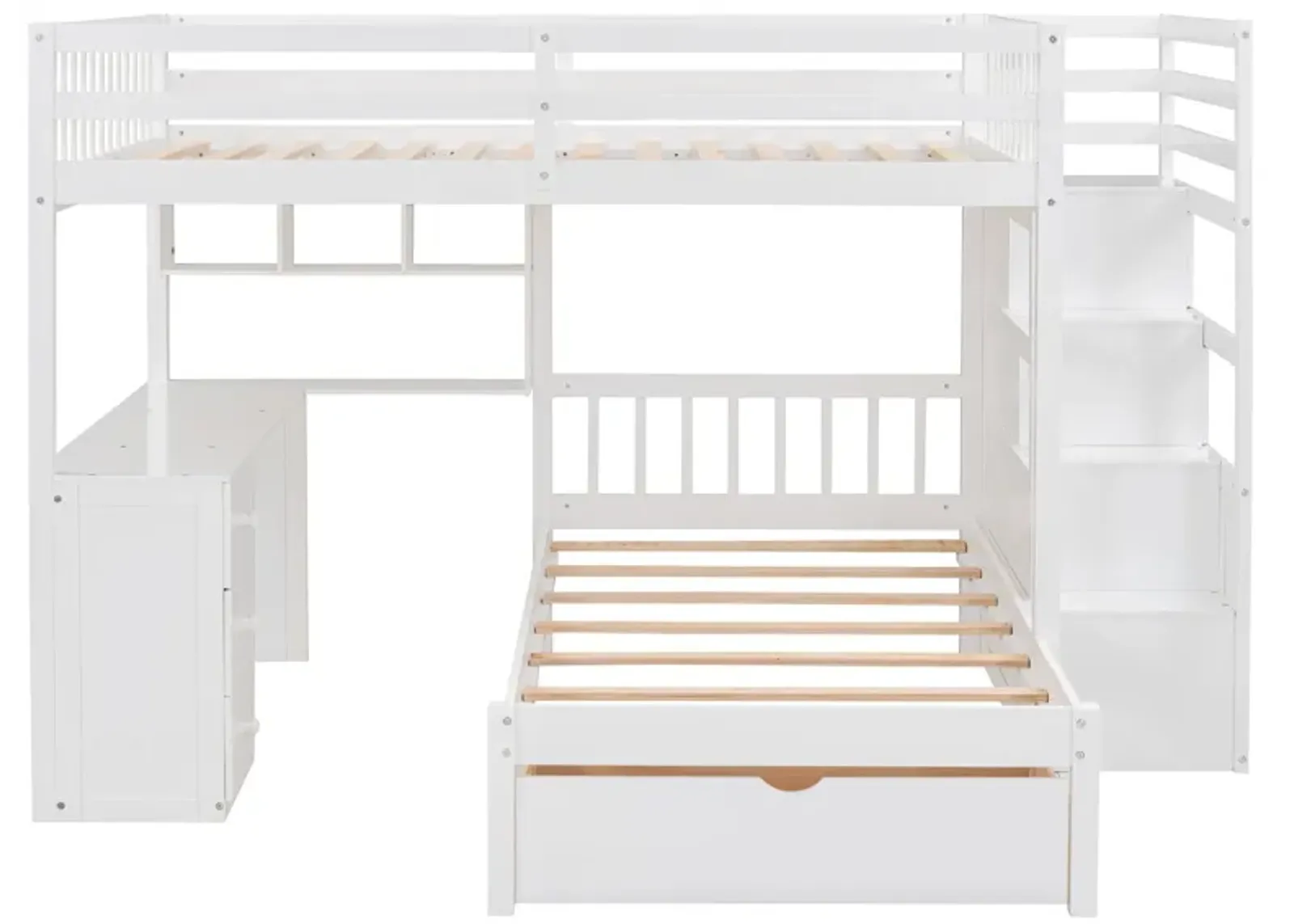 Merax Bunk Bed with Storage Staircase