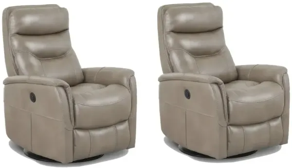 Parker Living Gemini - Linen Power Swivel Glider Recliner Two Pack