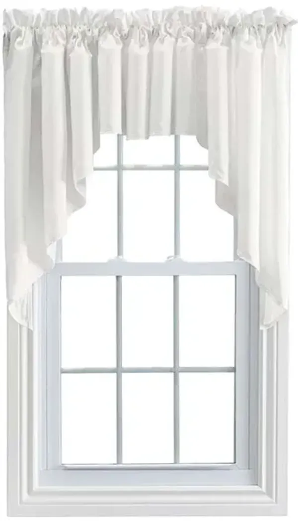 Ellis Stacey 3" Rod Pocket High Quality Fabric Solid Color Window Lined Swag Set 126"x36" Ice Cream