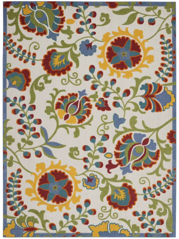 Aloha ALH17 Ivory/Multicolor 9'6" x 13' Rug