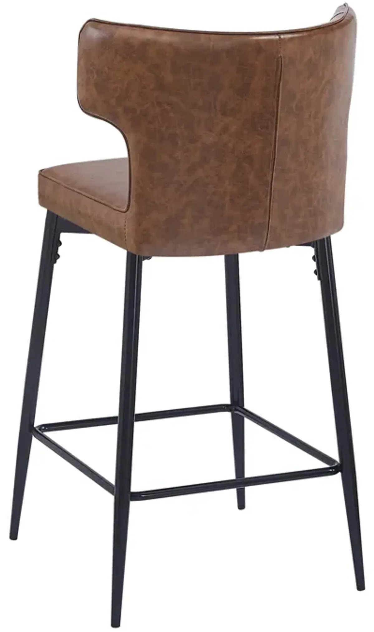 Merax Modern PU Leather Upholstered Bar Stools 2 Pieces