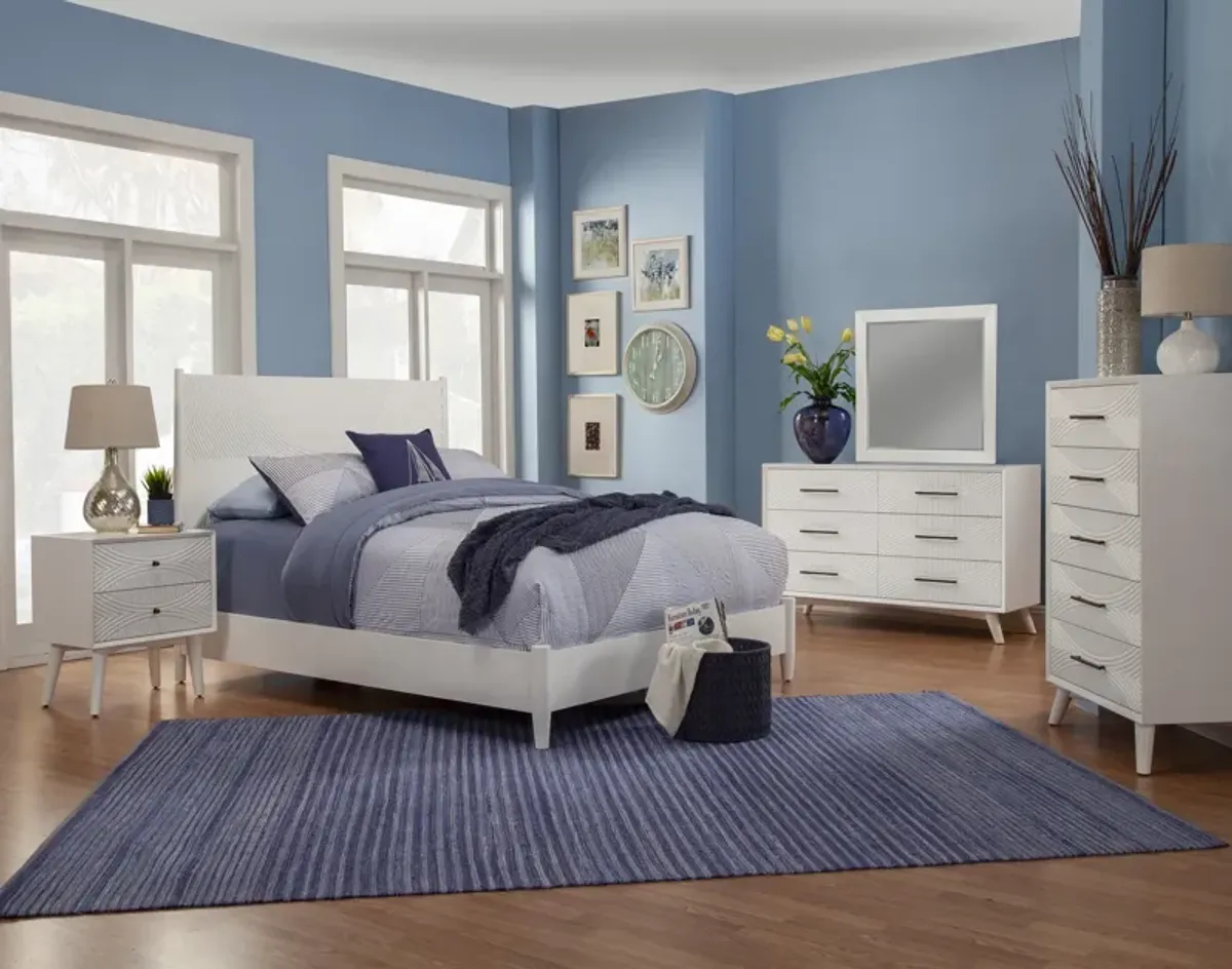 Tranquility Full Panel Bed, White