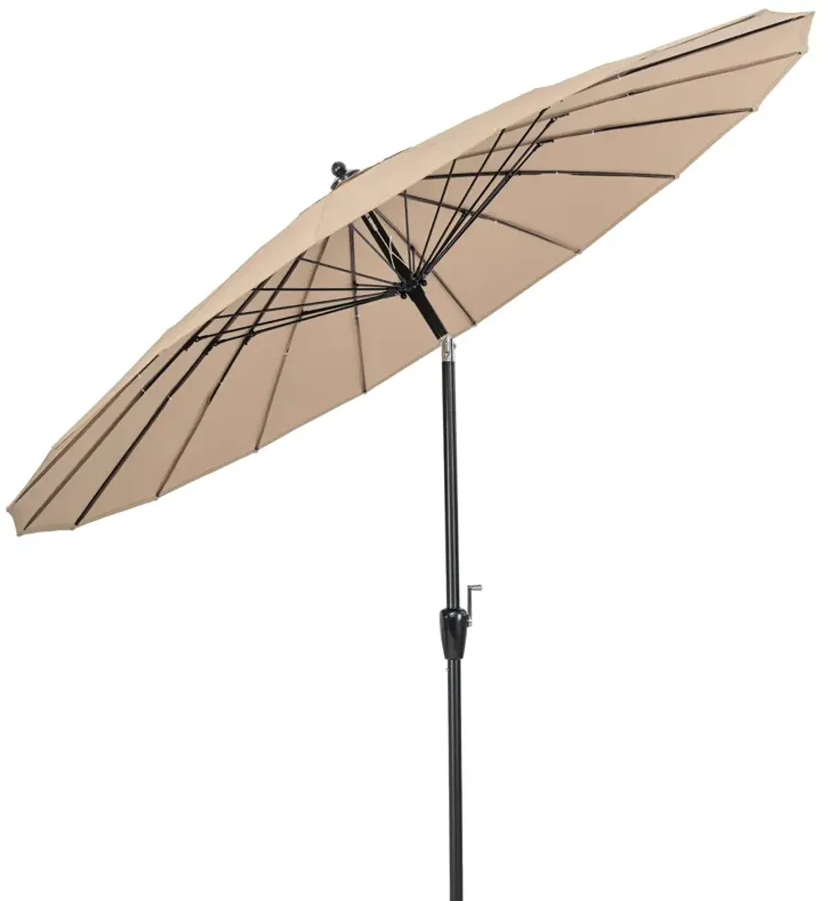 9 Feet Round Patio Umbrella with 18 Fiberglass Ribs