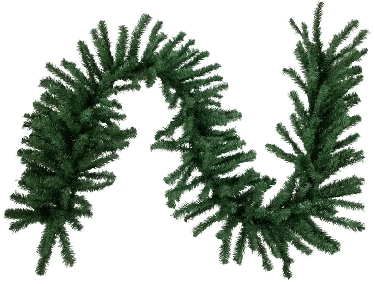 9' x 20" Green Artificial Pine Christmas Garland  Unlit