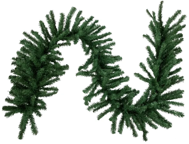 9' x 20" Green Artificial Pine Christmas Garland  Unlit