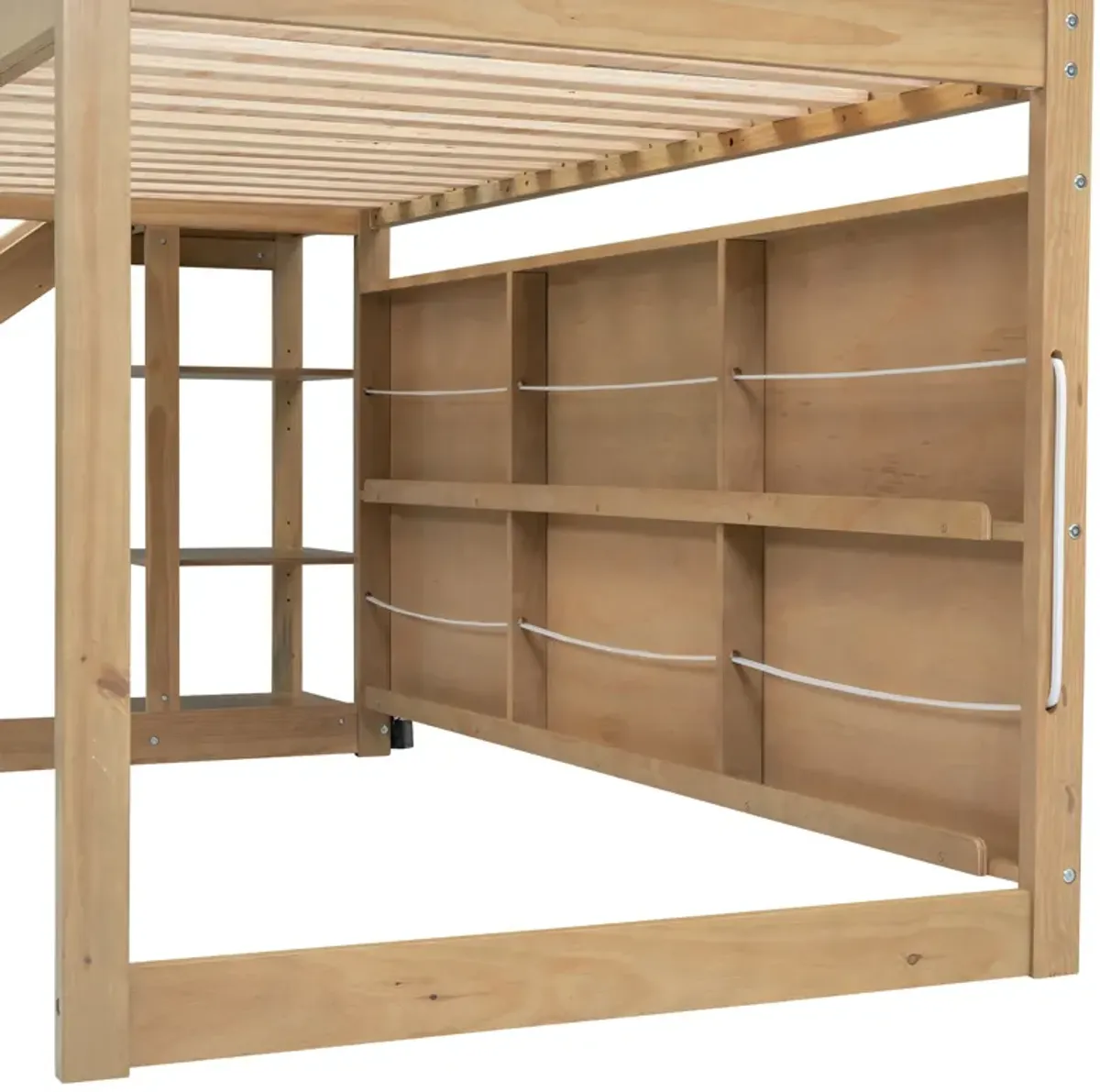 Merax Wood House Loft bed with Slide