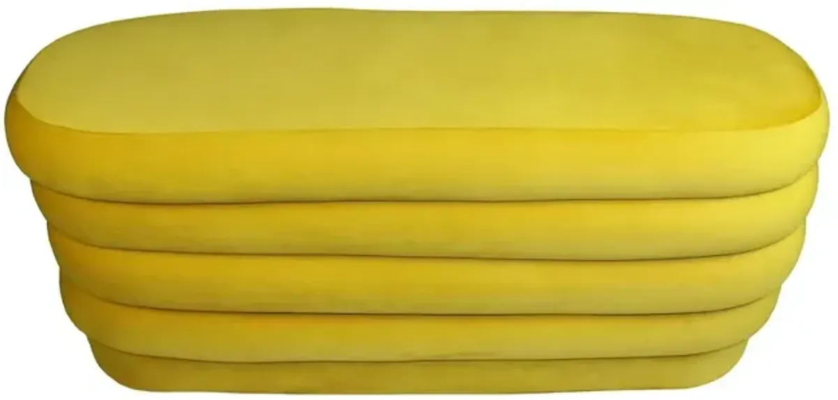 Alex Hamilton Thor Oval Ottoman in Daffodil