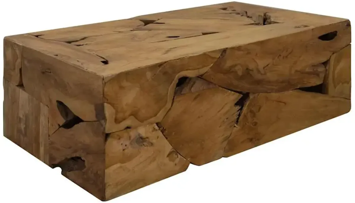 vidaXL Coffee Table Teak Resin 35.4x19.7x11.8