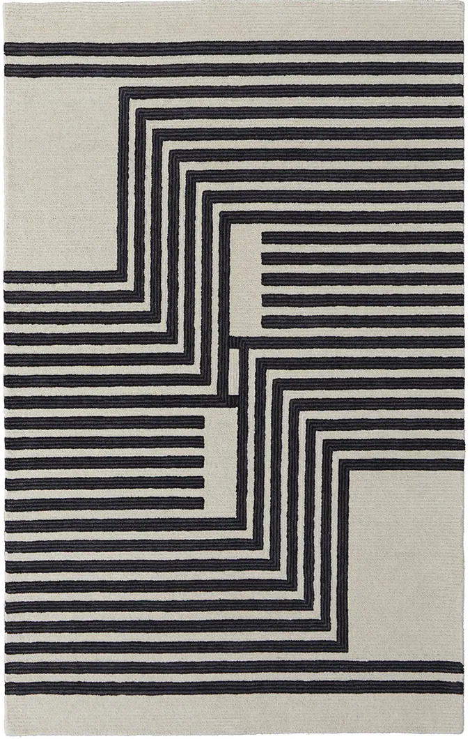 Maguire 8900F Gray/Ivory/Black 8' x 10' Rug