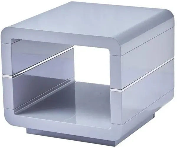 Sinlge End Table in Light Gray